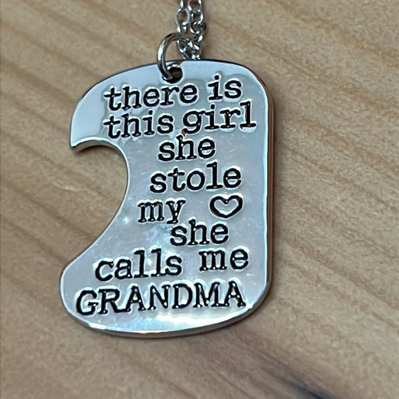 Jewelry - Grandma / Granddaughter Necklace Silver Tone 18” + 2” Ext NWOT